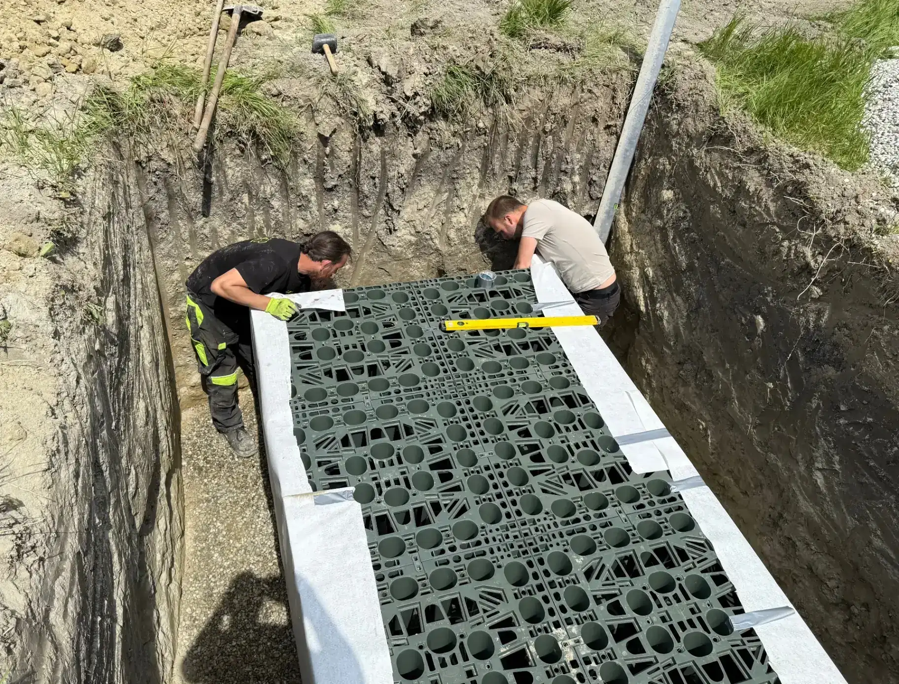 Szikkasztó telepítés folyamatban