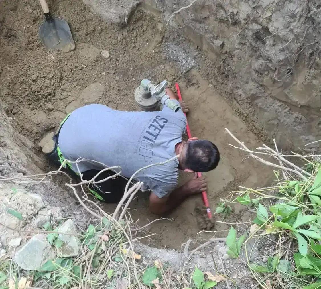 Kútgyűrű helyének előkészítése és beállítás