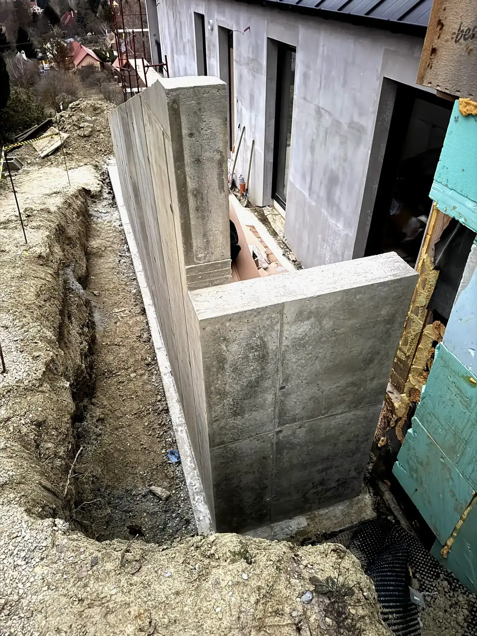 9707. Támfal építése